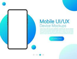 ikon med mobil ui och ux design på röd bakgrund för webb design. app gränssnitt mall. vektor