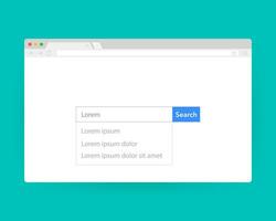 webb enkel browser fönster vit, grön bakgrund vektor