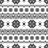 geometrisch Stammes- Ornament Design mit nahtlos Muster. ethnisch aztekisch und navajo Stil Design zum drucken Stoff und Mode. schwarz und Weiß Farben. vektor
