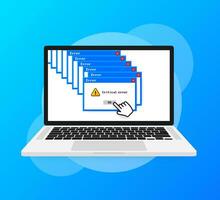systemet fel vektor ikon fel pc gränssnitt. fel meddelande dator fönster varna dyka upp