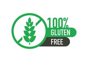 platt ikon med laktos gluten gmo socker fri. organisk tecken. vektor illustration.