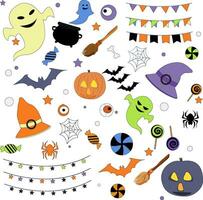 halloween, de fest av oktober 31, pumpor och spöken vektor