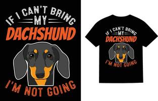 Dackel Hund T-Shirt Design vektor