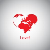 Hjärtvärlden - Kärlek! vektor