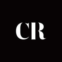 cr logotyp brev initial logo designmall vektor