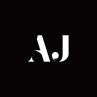 aj logotyp brev initial logo designmall vektor