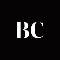 BC logotyp brev initial logotyp design mall vektor