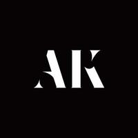 ak logotyp brev initial logo designmall vektor