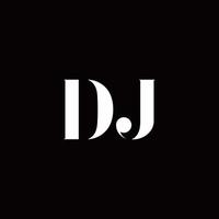 dj logotyp brev initial logo designmall vektor