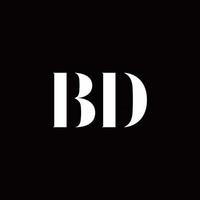 BD-Logo-Brief-Anfangslogo-Design-Vorlage vektor