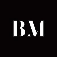 bm logotyp brev initial logo designmall vektor