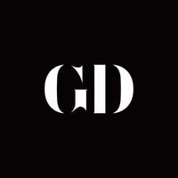 gd logotyp brev initial logo designmall vektor