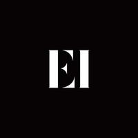 ei logotyp brev initial logo designmall vektor