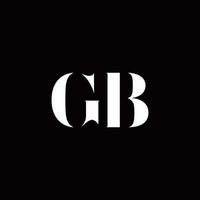 gb logotyp brev initial logo designmall vektor