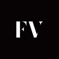 fv logo brief initial logo designs template vektor