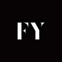 fy-Logo-Brief-Anfangslogo-Design-Vorlage vektor