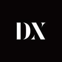 dx logotyp brev initial logo designmall vektor