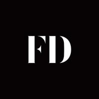 fd logotyp brev initial logo designmall vektor