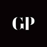 gp logotyp brev initial logo designmall vektor