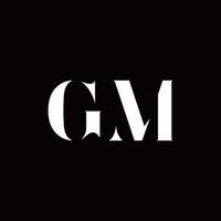 GM-Logo-Buchstaben-Anfangslogo-Design-Vorlage vektor