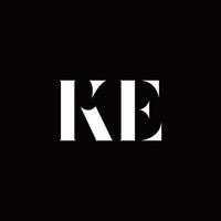 ke-Logo-Brief-Anfangslogo-Design-Vorlage vektor