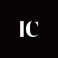 ic logotyp brev initial logo designmall vektor