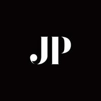 jp logo brief initial logo design template vektor