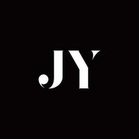 jy logotyp brev initial logo designmall vektor