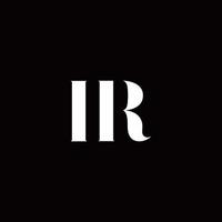 ir logotyp brev initial logo designmall vektor