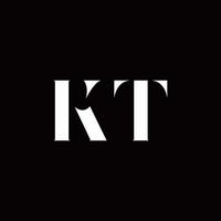 kt logotyp brev initial logo designmall vektor