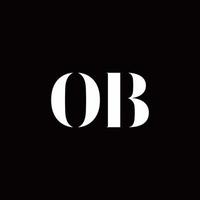 ob Logo Brief erste Logo-Design-Vorlage vektor