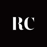 rc logotyp brev initial logotyp designmall vektor