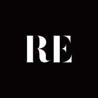 Re-Logo-Brief-Anfangslogo-Design-Vorlage vektor