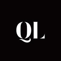 ql logo brief erste logo design vorlage vektor