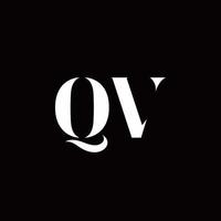 Qv-Logo-Brief-Anfangslogo-Design-Vorlage vektor