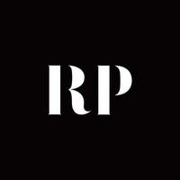 rp logotyp brev initial logotyp designmall vektor