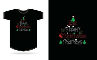 Weihnachten Typografie T-Shirt Design zum drucken vektor