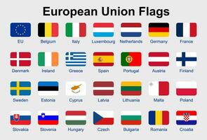 europeisk union flagga vektor ikoner.