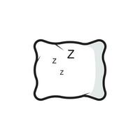 Schlafen Kissen Logo Vorlage. Logo zum Geschäft, Innere, Möbel und Schlaf Symbol. vektor