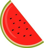 Scheibe von Wassermelone, eben Vektor Symbol.