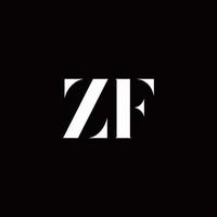 zf Logo Brief Initial Logo Designs Vorlage vektor