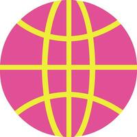 jord klot i rosa och gul Färg. vektor