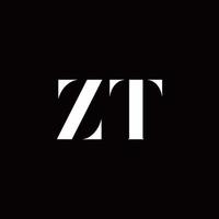 zt Logo Brief Initial Logo Designs Vorlage vektor