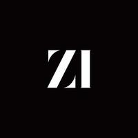 zi logotyp brev initial logo design mall vektor