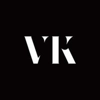 vk logotyp brev initial logo designmall vektor