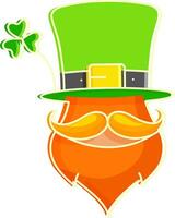 Heilige Patricks Tag Charakter Kobold tragen Grün Hut Element. vektor