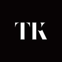 tk-Logo-Brief-Anfangslogo-Design-Vorlage vektor