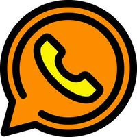 WhatsApp Symbol im Orange und Gelb Farbe. vektor