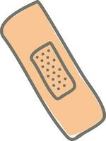 platt illustration av medicinsk plåster bandage. vektor