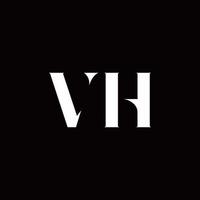 vh logotyp brev initial logo design mall vektor